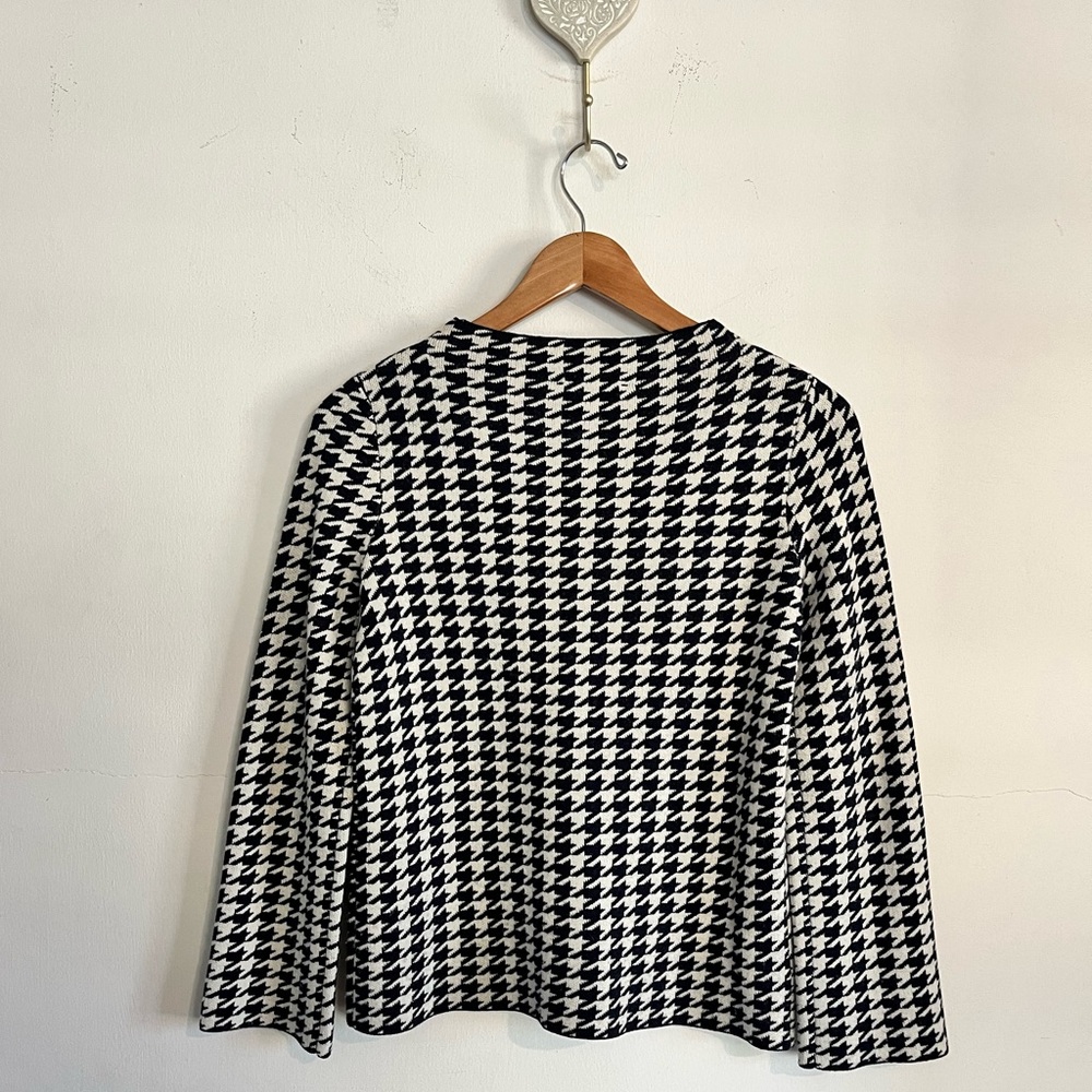 Ann Taylor | Houndstooth Mock Neck Sweater - Picture 9 of 11
